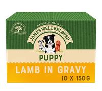 James Wellbeloved Puppy Lamb in Gravy 10 Pouches, Hypoallergenic Wet Dog Food, Pack of 1 (10 x 150 g)