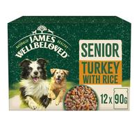James Wellbeloved Senior Dog Food with Turkey in Gravy Pouch 12 x 90 g