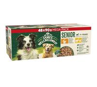 James Wellbeloved Senior Hypoallergenic Pouches - Turkey, Lamb & Chicken in Gravy - 48 x 90g