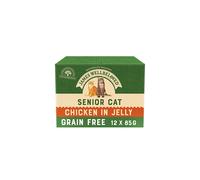 James Wellbeloved Senior Grain Free Chicken in Jelly 12 Pouches, Hypoallergenic Wet Cat Food, Pack of 1 (12 x 85 g)