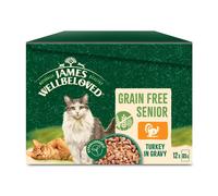 James Wellbeloved Senior Grain Free Turkey in Gravy 12 Pouches, Hypoallergenic W