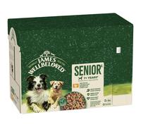 James Wellbeloved Senior Dog Food with Turkey in Gravy Pouch 12 x 90 g