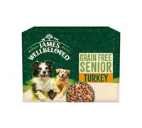 James Wellbeloved Senior Turkey Grain Free Wet Dog Food Pouches - Size: 12x90g