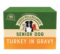 James Wellbeloved Senior Turkey in Gravy 10 Pouches, Hypoallergenic Wet Dog Food, Pack of 1 (10x150 g)