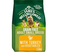 James Wellbeloved Small Breed Adult Dog Grain Free Dry Food Turkey - 1.5kg