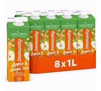 James White Apple Ginger Juice with Added Vitamin C, Immunity Support Drink, 1L Cartons (Pack of 8) Plant-Based, Vegan, No Artificial Additives, No Added Sugar