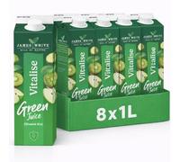 James White Vitalise Green Juice with Added Vitamin B12 - 1L (Pack of 8)