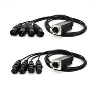 Jamesin XLR Snake Cable to Ethercon Cable, 4 Channel 3-pin Multi Network Snake Receiver,with Cat5/cat6 Network Snake Receiver, for Stage and Recording Studio,3 Feet (1 Male+1 Female)