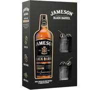 Jameson Black Barrel Triple Distilled Blended Irish Whiskey Glasses Gift Set, 70 cl