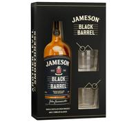 Jameson Black Barrel Irish Whiskey with 2 Glasses Gift Pack, 70 cl