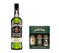 Jameson Caskmates Stout 70cl & Miniatures Gift Set 3x5cl | Mini Set includes Original, Black Barrel & Stout Edition, Triple Distilled, Perfect for Birthdays & Special Occasions
