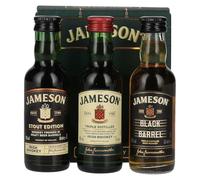 Jameson Irish Miniatures Gift Box Selection | 3 x 50ml | Jameson Original, Black Barrel and Stout Edition Triple Distilled Minis | Gift set for Birthday's and Special Occasions