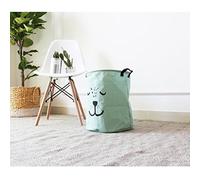JameStyle26 Laundry Basket Box Foldable Storage Box Nursery Children Living Room Bathroom Bear Basket (Mint Green)