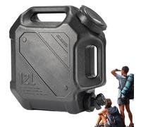 jamgeery 12L Water Storage Container, Portable Water Tank Water Bottle Carrier With Spigot Water Bucket For Camping Hiking Outdoor, 36x34.5x15.5cm