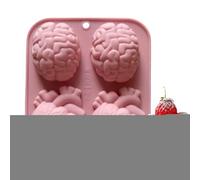 jamgeery 3D Human Brain Heart Silicone Mold | Handmade 3D Human Heart Silicone Mold,Non Stick Craft-Making Tool for Wax Chocolate Soap Dessert Pudding Muffin Cement Resin Jelly