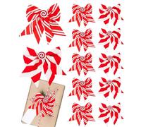 jamgeery Christmas Tree Bows | Red and White Holiday Ornaments,Christmas Ribbon Bow Ornaments,for Indoor Wedding Garland Party Staircase Fireplace Home