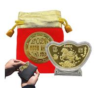 jamgeery Collectible Coin, New Year of the Horse Chinese Coin, Wealth and Success Charm Souvenir Keepsake for Challenge Decoration Home Party Favor New Year Spring Festival Collection Kids Women Men