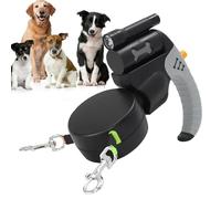 jamgeery Dog Retractable Leashes - 360 Degree Swivel Adjustable Double Leashes,Pets Daily Supplies for Apartment House Urban Traveling Daily Training Walking Jogging Hiking