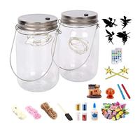 jamgeery Fairy Jar Craft | Handmade Fairy Lantern Craft Kit - Creative Night Light Project with Remote Control Activity for Garden Decor School 6 Years + Kids Girls Party Christmas