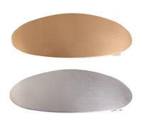 jamgeery Flat Clips for Thick Hair - Large Non-slip Barrettes,Gold Silver Metal Oval Hair Barrettes French Clips for Wedding Prom Formal Events Daily Use