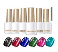 jamgeery Gel Nail Polish | 6 Colors Magnetic Nail Gel Set | Manicure Molding Polish,for Fall Halloween Christmas Holiday Wedding Party Special Occasion Makeup Women