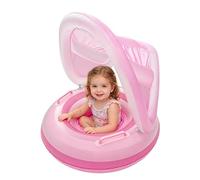 jamgeery Kids Water Float with Canopy,Portable Ergonomic Inflatable Waterproof - Summer Children Swim Ring,for Kids Aged 6 Months to 4 Years Vacation Beach Lake River Travel Party