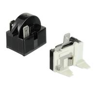 JAMHER 2 Pin 15 Ohm Starter Relay, Refrigerator Starter Relay and 1/6 HP 125W Refrigerator Overload Protector, Compatible with Refrigerator Compressor