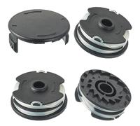 JAMHER 3 Pack Replacement Spool and 1 Pack Spool Cover, Compatible with Parkside LIDL PRT 550 A1, B2, C3; PRTA 20-Li C3 Replacement 2 x 4m 1.6 mm (3 Spool+ 1 Spool Cover)