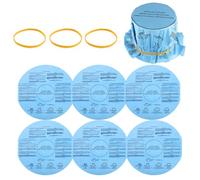 JAMHER Reusable Wet Dry Vac Filter VF2002 90107 Dry Disc Vacuum Filters for Most 5 Gallon and Larger Shop Vac Branded Wet/Dry Vacuum Cleaners(pack of 6pcs Disc Filters 3pcs Retaining Bands)