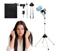 JAMHEXOU Hair Dryer Stand, Adjustable 29-59 Inch Hair Dryer Holder with Tripod and Universal Clip, 360-Degree Rotating Blow Dryer Stand for Bathroom, Vanity, Makeup Room with Comb &Storage Pouch