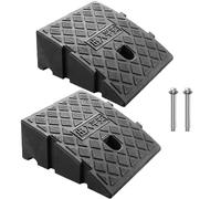 JAMHEXOU Kerb Ramps for Mobility Scooters & Wheelchairs, 2PCS Portable Lightweight Threshold Ramps, 25x27x11cm with Expansion Bolts, Ideal for Driveways & Sidewalks