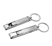 JamHooDirect Portable Ultra-thin Folding Nail Clipper with Key chain - Stainless Steel Nail File - Pack of 2
