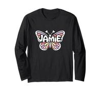 Jamie Butterfly - Personalized Cute Name Word Art Long Sleeve T-Shirt
