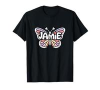 Jamie Butterfly - Personalized Cute Name Word Art T-Shirt