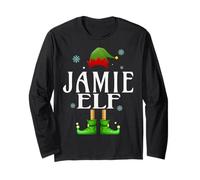 Jamie Elf Xmas Funny Men's Family Matching Christmas Jamie Long Sleeve T-Shirt