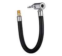 Jamie Motorcycle Car Valve Air Rubber Hose Locking Tire Chuck, 20CM Air Tyre Tire Chuck Inflator Pump Hose Adapter Pipe Air Tool for Bicycle, Motorcycle and Car Inflation