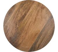 Jamie Oliver Big Love All-Rounder Board, Made from FSC-Certified Mango Wood, Wooden Board with Round Shape and Etched Rim, Serving Wooden Cookware, Handwash Only, 48x48x2CM
