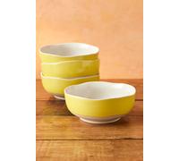 Jamie Oliver Big Love Brilliant Bowls, Set of 4, Yellow Glazed Stoneware Cereal Bowls, Perfect for Soup, Breakfast, Desserts, Dishwasher, Microwave Safe, Dinnerware, Gift Boxed