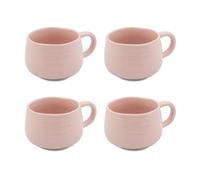 Jamie Oliver Big Love Cosy Cuppa Set, 4pc Pink Stoneware Mugs - Pink - Stoneware - Mugs