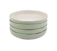 Jamie Oliver Big Love Dishy Bowls, Stoneware, Set of 4, Green, 22cm in Green | Size: 4 Pack Jamie Oliver Green 4 Pack