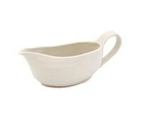 Jamie Oliver Big Love Great Gravy Boat, White with Pinched Spout and Handle, Sauce Jug with Ribbed Texture and Glossy Glaze, for Custard, Cream, Milk, Dishwasher, Microwave, Oven-Safe, 400ML