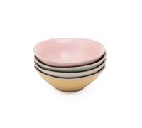Jamie Oliver Big Love Little Bowls, Mixed Colours, Set of 4, 13.5cm Raw Stoneware Nibble Bowls, Perfect for Snacks, Tapas and Appetisers, Dinnerware, Dishwasher, Microwave, Oven Safe, Gift Boxed