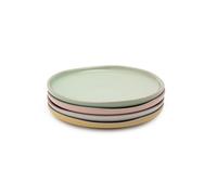 Jamie Oliver Big Love Little Plates, Set of 4, Mixed Colours, 19cm - Multicolour - Stoneware - Plate