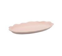 Jamie Oliver Big Love Pass-Me Platter, Pink Durable Speckled Stoneware Fluted Shape Oven-to-Table Platter with Transparent Glaze, Dishwasher, Oven-Safe, 35x20CM