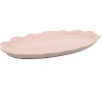 Jamie Oliver Big Love Pass-Me Platter, Pink Durable Speckled Stoneware Fluted Shape Oven-to-Table Platter with Transparent Glaze, Dishwasher, Oven-Safe, 35x20CM
