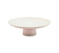 Jamie Oliver Big Love Showstopper Stand, White and Pink Beautiful Cake Stand With Elevated Rim For No Mess and Drip, Dishwasher - Safe, Ideal Size, 31x10CM