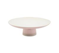 Jamie Oliver Big Love Showstopper Stand, White and Pink Beautiful Cake Stand With Elevated Rim For No Mess and Drip, Dishwasher - Safe, Ideal Size, 31x10CM
