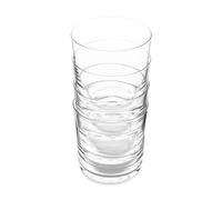 Jamie Oliver Big Love Top Tumbler, Set of 4 Clear Drinking Glasses, Ideal Drinkware for Water, Juice or Cocktails, Dishwasher Safe, Gift Boxed