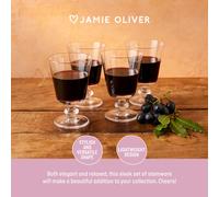 Jamie Oliver Big Love Winning Wine Glasses, Set of 4, 270ml, Dishwasher Safe in Clear Jamie Oliver Clear