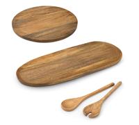 Jamie Oliver Big Love Wooden Boards and Serving Spoons, Mango Wood, Set of 3 - Brown - Mango Wood - Serving Sets